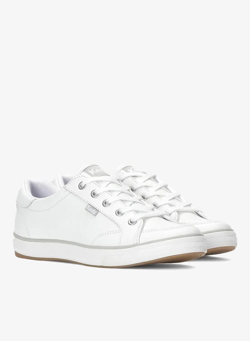 Keds white Keds Women's Center III Lace Up Leather Casual Sneaker White for Women | Best Price UAE